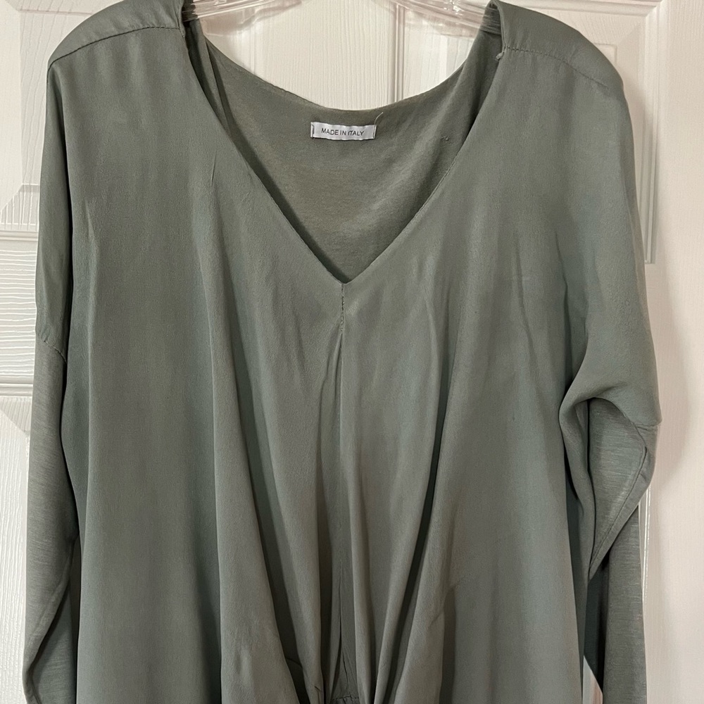Pretty Sage Green blouse size L